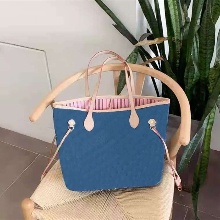 

Femal Bag New Portable Package Printing Cowboy High-capacity Joker Single Girls Women Shoulder Woman The Designer Shopping Bags Purses Handbags, Blue