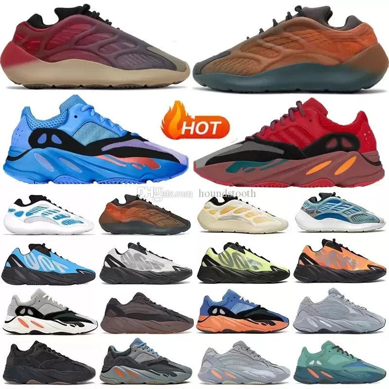 

Hotsale 700 v2 running shoes mens womens sneakers Cream Bright Blue v3 Azael Alvah Safflower Vanta Magnet Solid Grey outdoor sports trainers, 34