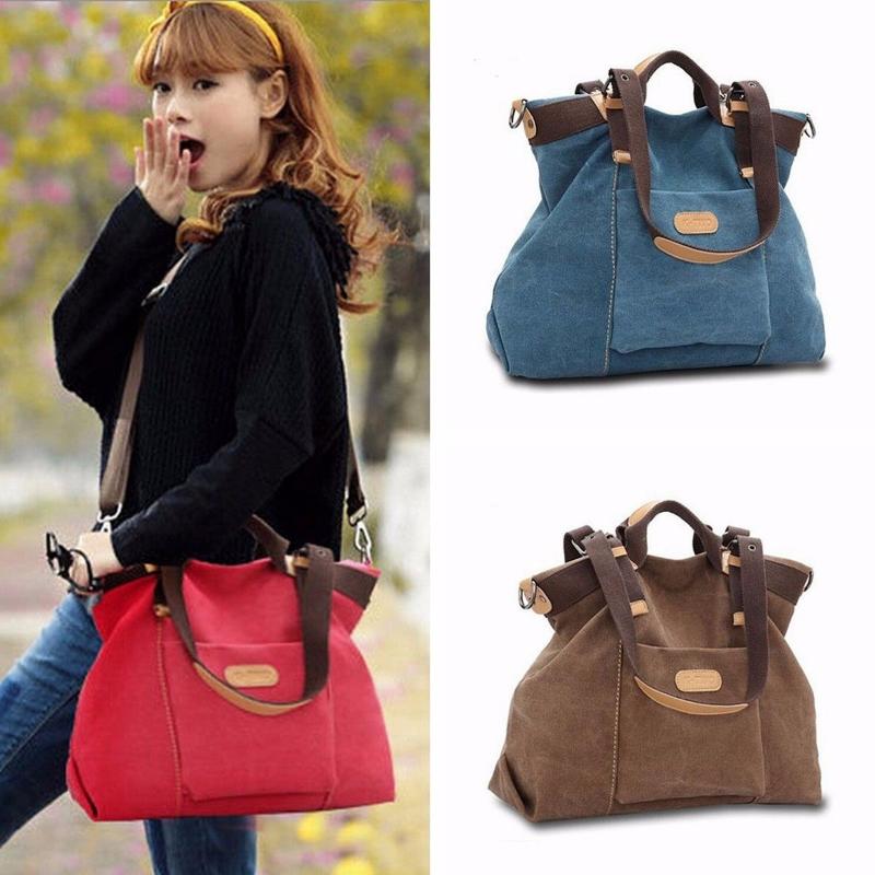 

Evening Bags Vintage Solid Handbag Women Casual Canvas Shoulder Bag Tote Student Shopping Crossbody SatchelEvening, Black