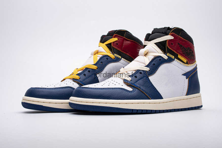 

Basketball Shoes Jumpman 1s High NRG/UN Blue Toe White/Blue/Red Colorway SNKRS White-Blue Upper Genuine Leather Rubber outSole With Box
