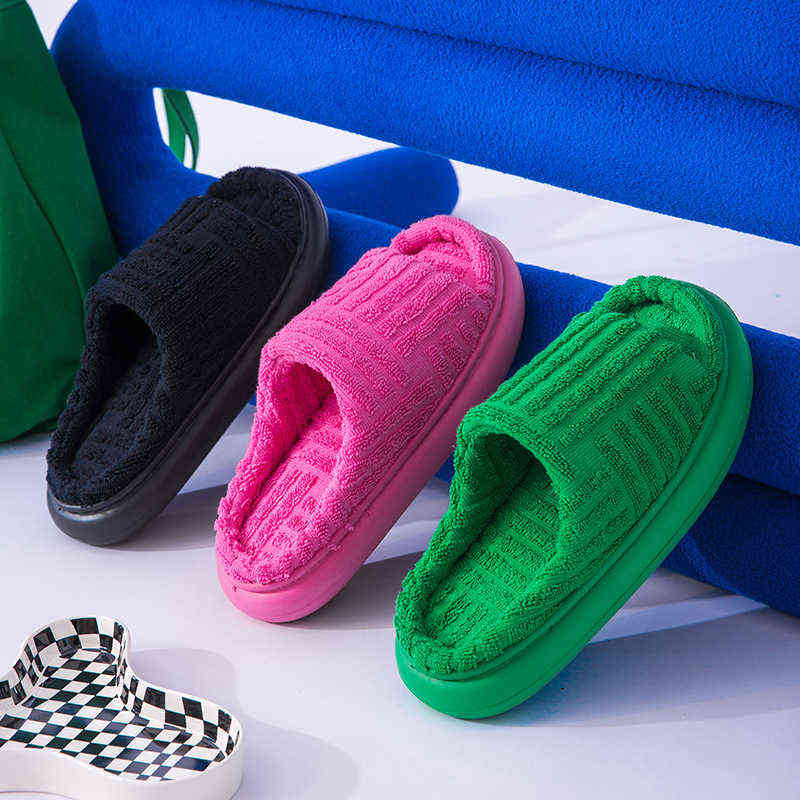 

Slipper 2022 New Four Seasons Men Women's Slippers Unisex Trend Fashion Cozy Fuzzy Increase Height Breathable Mute Home Shoes 0729, Rosy red