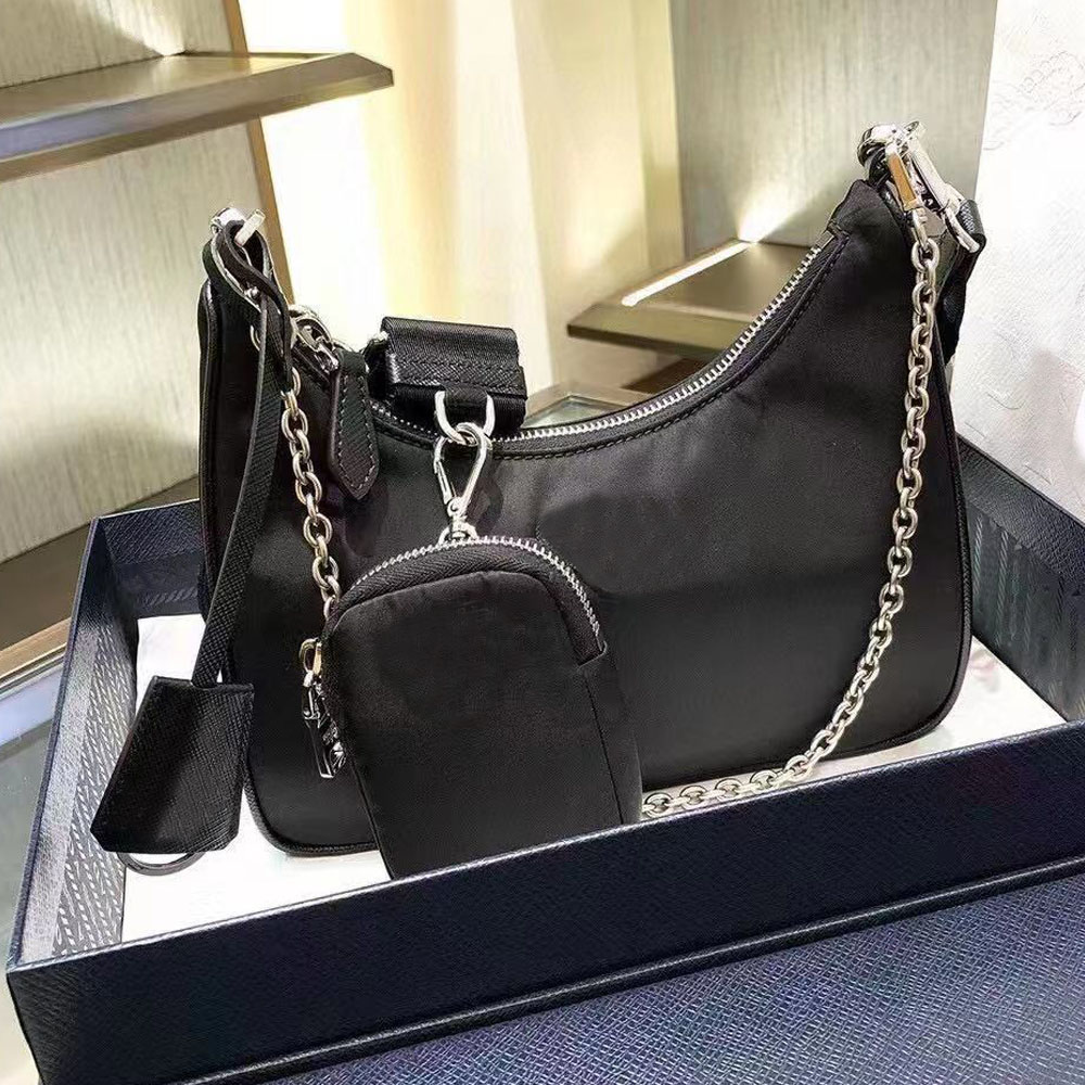 

Canvas Bag Shoulder Bags high quality nylon Handbags Luxury bag lady Tote chains messenger handbag sacoche Three one Crossbody Hobo 3 in 1 vintage purses, Do not pay