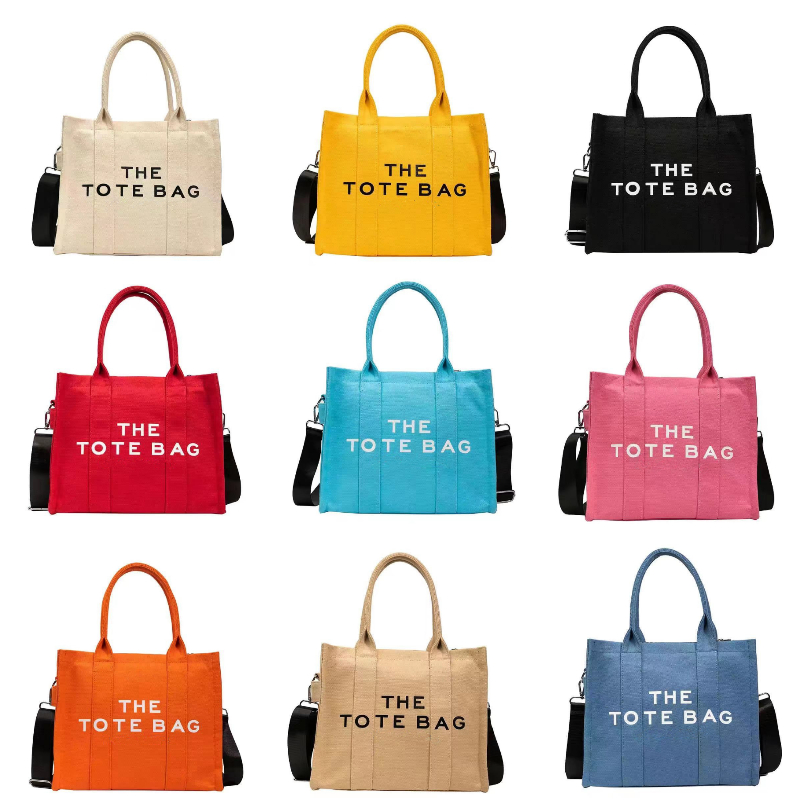 

2022 TOTE BAG Women Handbags Messenger Bag Travel Beach Ladies Canvas Duffel Shoulder Bags Large Capacity, Black