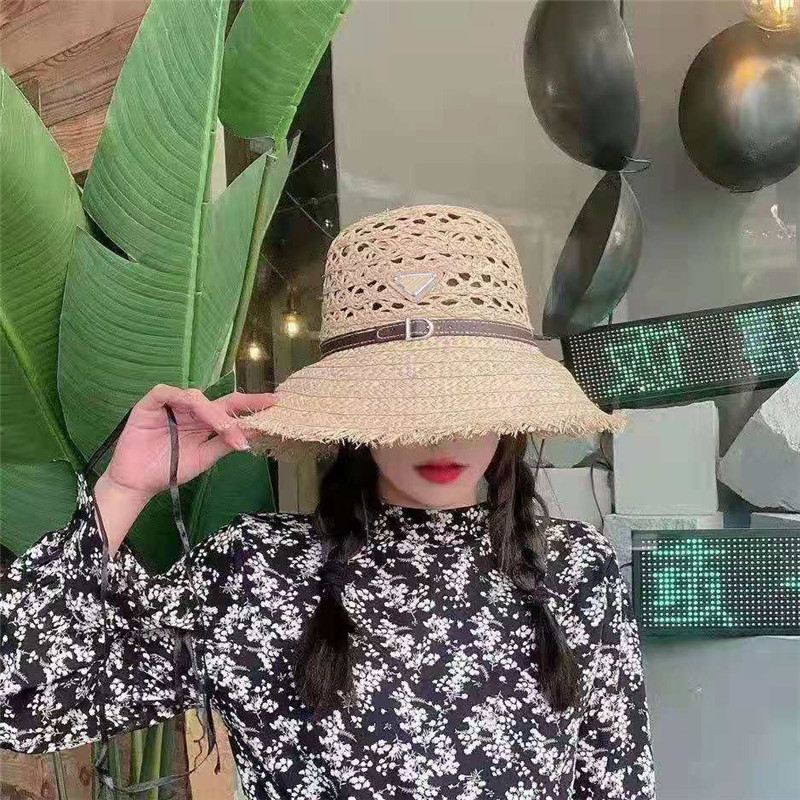 

Designer Straw Hat Ladies Fashion Personality Cap Luxury Brand Bucket Hats High Quality Handwoven, Yellow