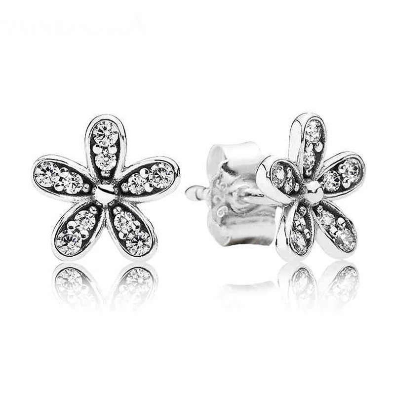 Boucles d'oreilles de la mode Authentiques 925 Silver Heart Diamond Luxury Designer Boucle d'oreilles pour les femmes avec une boîte d'oreille d'