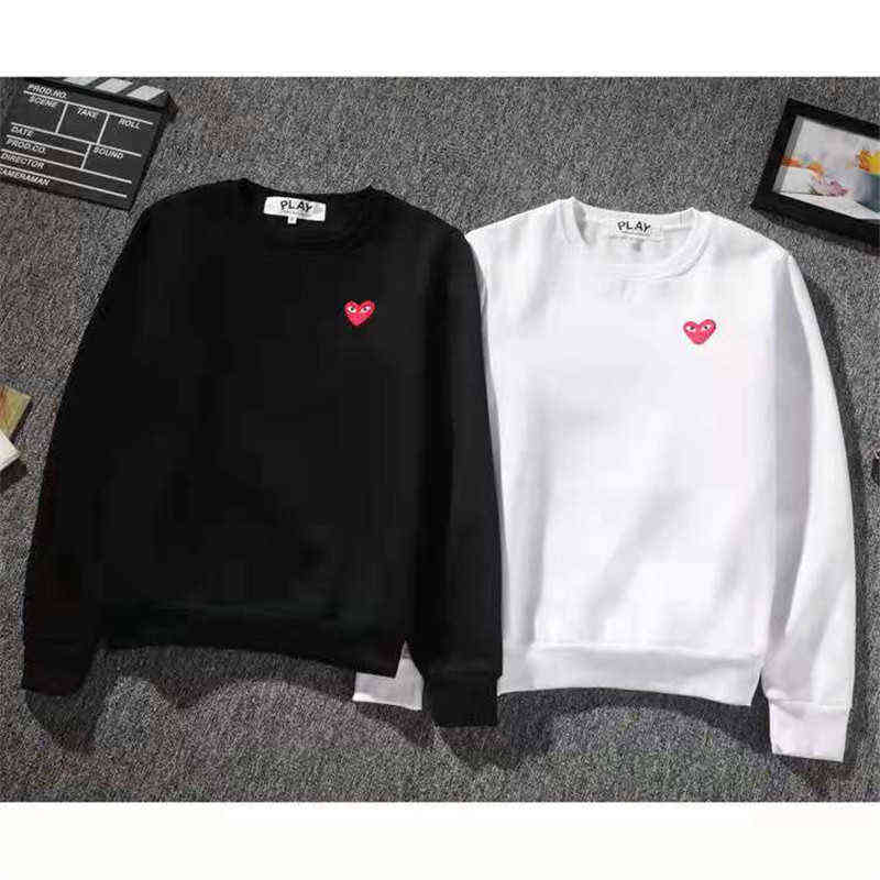

Chuanjiu Love Autumn and Men Women Rs Round Neck Sweater Embroidered Small Long Sleeves, Black