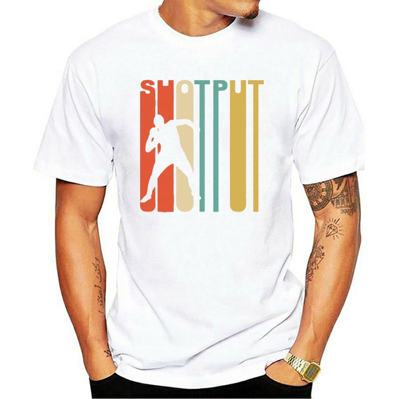 

Men' T-Shirts Vintage Retro 1970s Style  Put Track And Field T-Shirt, Beige