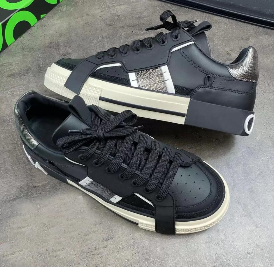 

Top Luxury Calfskin Zero Custom Sneakers Shoes Men's Sports Lace Up Trainers Technical Nappa Portofino Casual Comfort Walking EU38-46.BOX