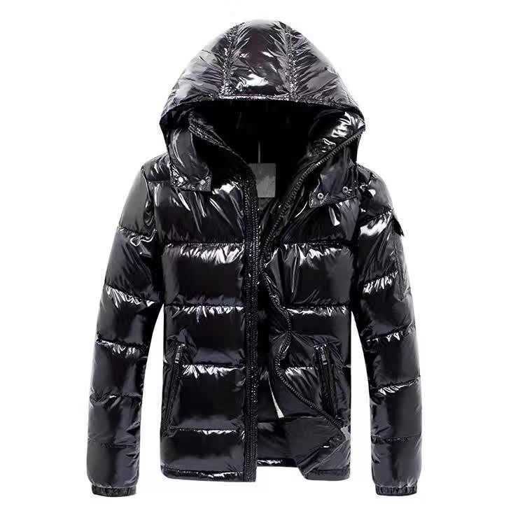 

2022s Luxury France Puffer Jackets Mens down jacket Letter Monclair Knitted women Parkas Panel Casual coats Bomber jackets Designers Men S Clothing M-XXXL, Bright skin black