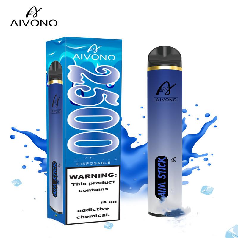 

Original AIVONO Aim Stick Disposable Vape Pen E Cigarette Device With 1400mAh Battery 9ml Prefilled Cartridge 2500 Puffs Starter Kits Wholesale Big Bar