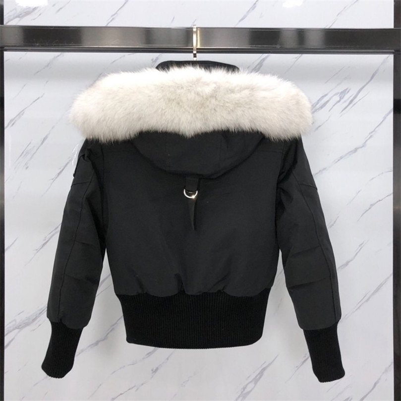 

Women Winter Down Jacket Real Fur Short Parka Fashion Coat Female Thicken Warm Outerwear Windproof Waterproof Clothes -30 201128, Blue black fur