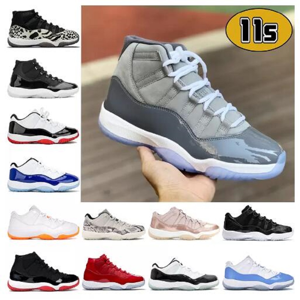 

Woman Original 11s Cool Grey Sneakers Jumpman 11 Basketball Shoes Mens Women Low High Cherry 72-10 Bred Gamma Blue Space Jam Citrus Prom Night Sports Trainers, # 25