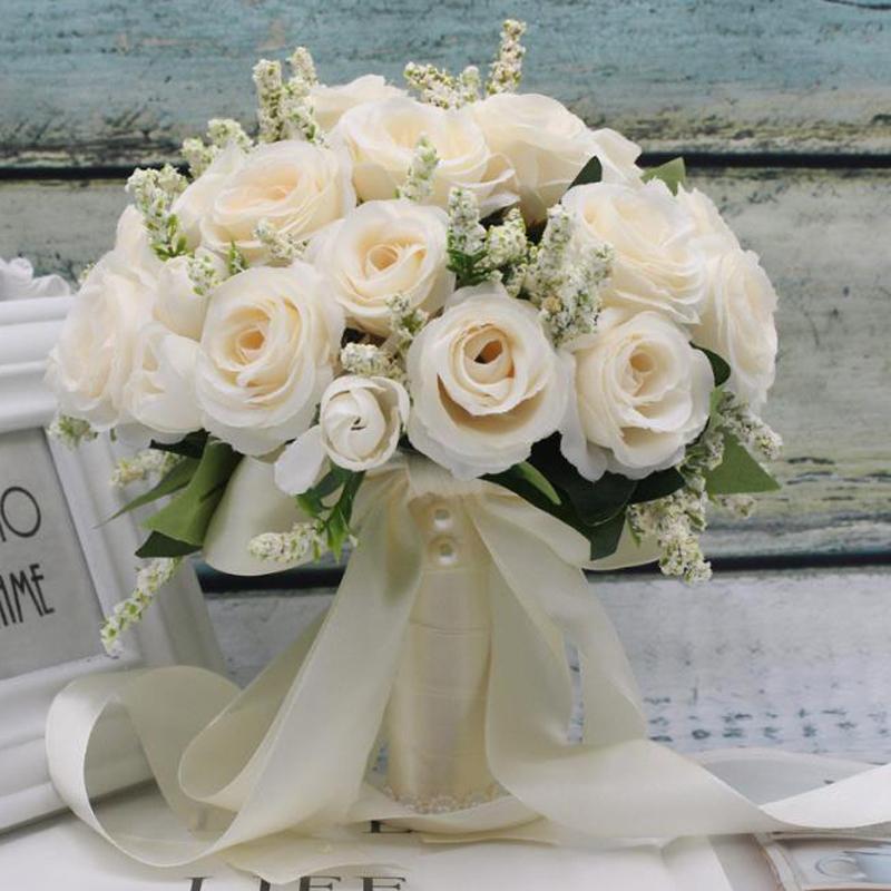 

Wedding Flowers Arrival 6 Colors Bouquet Handmade Buque De Noivas Bridal Bouquets Ramos Novia 01Wedding