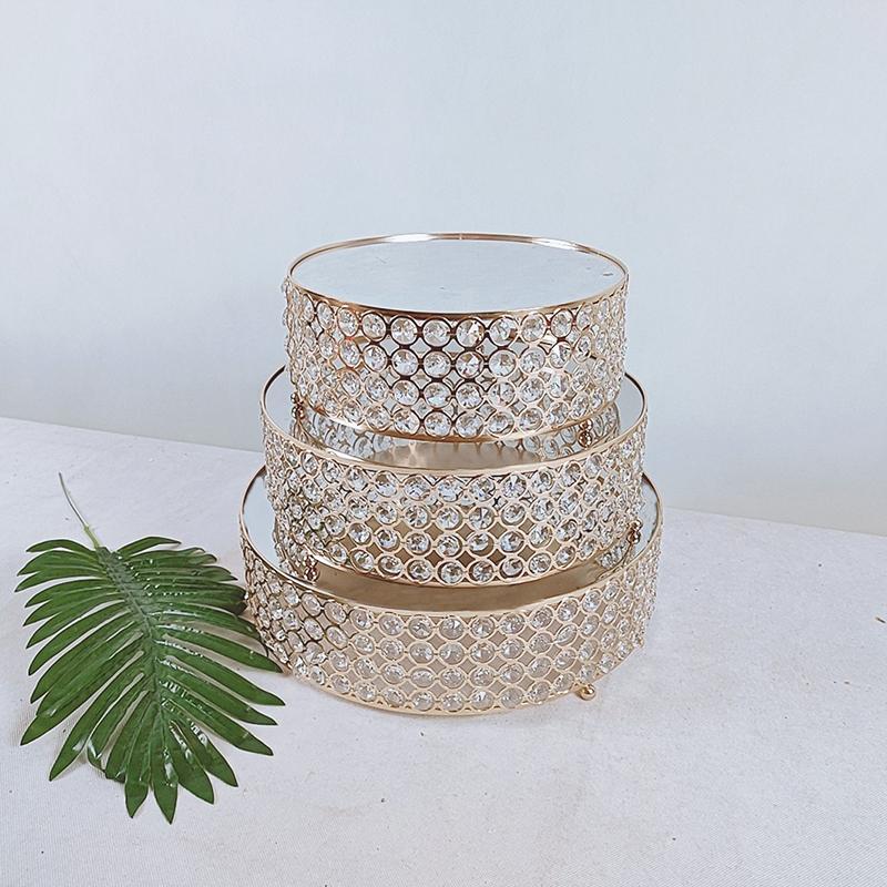

Other Bakeware 1pcs-3pcs 10inch 14inch Crystal Cake Stand Restaurant El Service Tray Kitchen Storage Decoration Tool