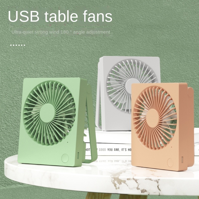 

Desktop USB Charging Small Electric Fan Dormitory Mute Portable Mini Fan Desktop Folding Tricolor