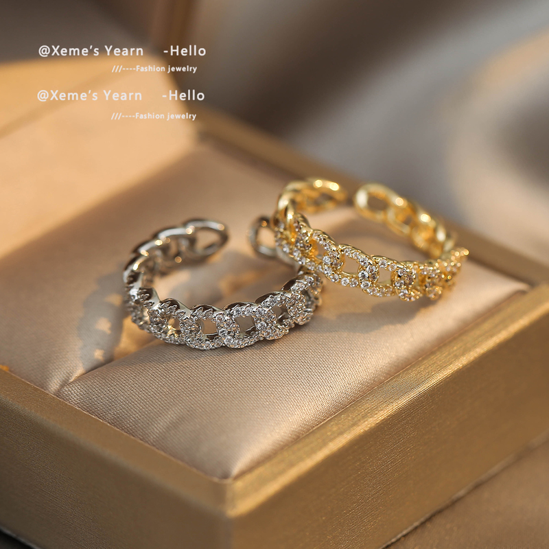 

classic geometric twist wrapped zircon open ring fashion women jewelry simple elegant student wedding party 220716