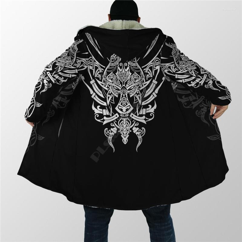 

Men' Wool & Blends Geki Freki Viking Wolf Cloak 3D All Over Printed Hoodie For Men Women Winter Fleece Wind Breaker Warm Hood Fran22