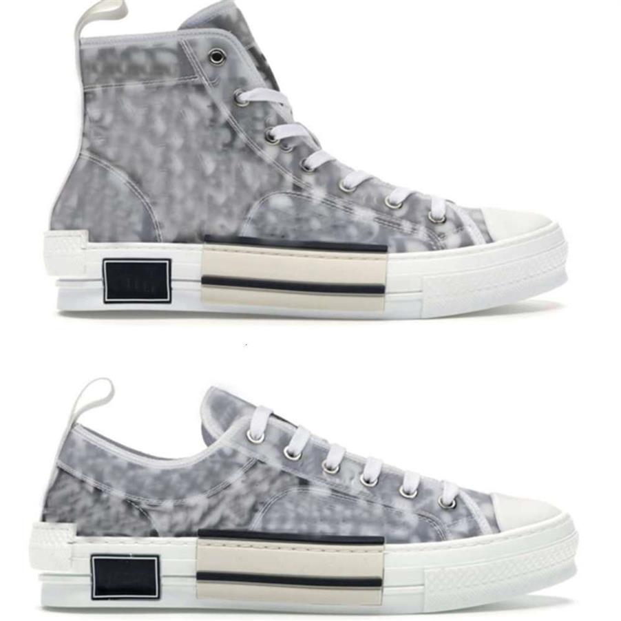 

2021 Authentic B23 HIGH TOP SNEAKERS OBLIQUE Shoes Men Women Outdoor Designer Casual Transparent Letters Low Trainers Canvas With 335S