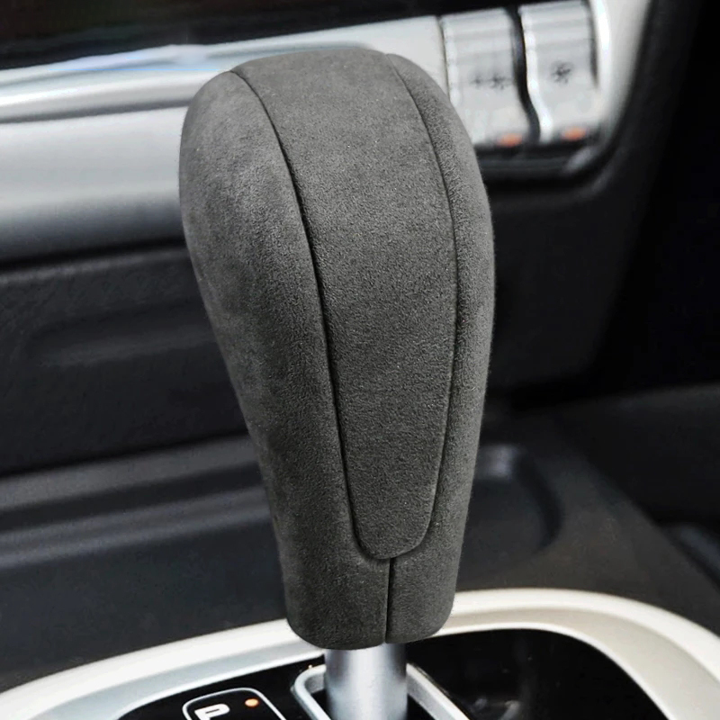 

For Porsche Cayenne 2004-2009 Interior Modification Trim Sueded Fur ABS Gear Shift Knob Decorative Cover Sticker Car Accessorie