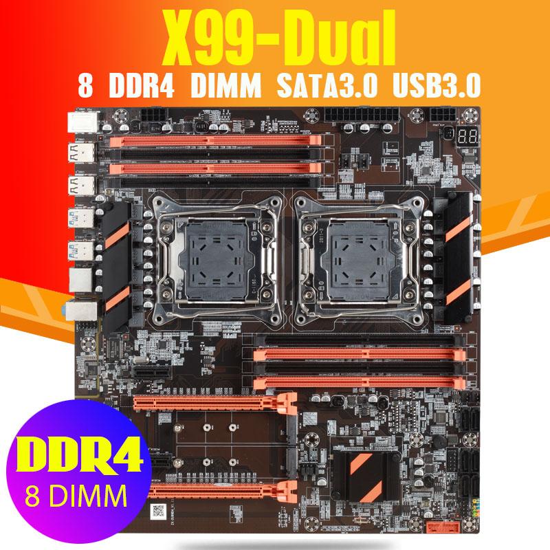 

Motherboards Atermiter X99 Dual CPU Motherboard LGA 2011 V3 E-ATX USB3.0 SATA3 With Xeon Processor M.2 Slot 8 DIMM DDR4 2011-3