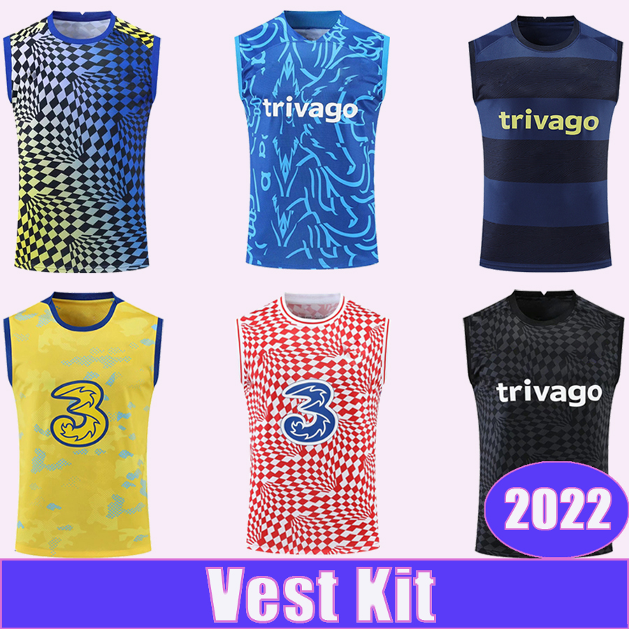 

2022 KANTE KOVACIC LUKAKU Training Wear Vest Mens Soccer Jerseys PULISIC MENDY ZIYECH Football Shirt Sleeveless, 418g617 2022 royal blue shorts