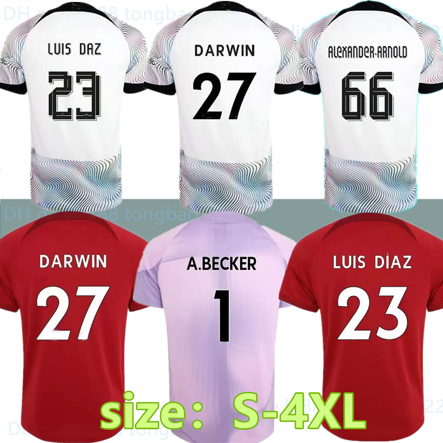 

size S-4XL XXXXL 22 23 soccer jerseys 2022 2023 Mohamed FIRMINO Diogo A.BECKER Luis DIaz football shirts men kids kits uniforms Minamino Alexander Arnold DARWIN 27, 22-23 kids away