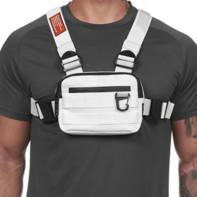 

Waist Bags Chest Rig Hip-Hop Men Bag Casual Function Outdoor Style Small Tactical Vest Streetwear Male KanyeWaist, Sky blue