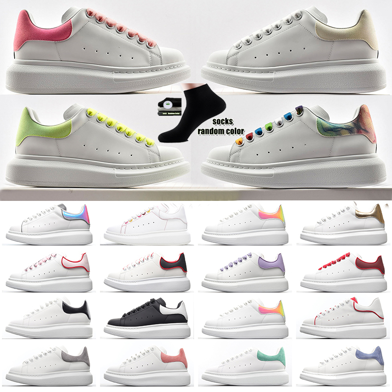 

[With Box] Fashion Men Shoe Designer Women Leather Lace Up Platform Oversized Sole Sneakers White Black mens womens Luxury velvet suede Casual Shoes 35-46, 38