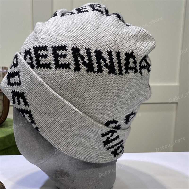 

Autumn Knit Caps For Man Designer Beanies Women Cashmere Hats Luxurys Designers Bonnets Mens Skull Hat Winter Weave Cap Casquette Beanie, Grey