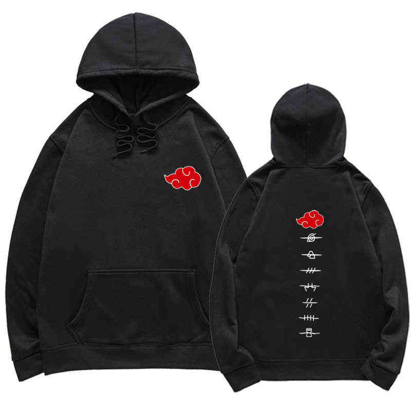 

New Sale Akatsuki Cloud Symbols Print Men Women Hoodie Fashion Pullover Sweatshirt Oversized Anime Streetwear Hoodies Unisex Y220716, Orangea