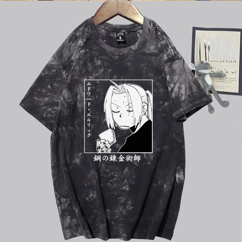 

Men's T-Shirts Men Manga Anime Fullmetal Alchemist T-shirt 90s Unisex Fitted Soft Tee Shirt Clothes, Black