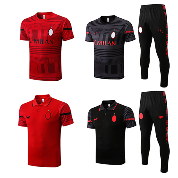 

22 23 Associazione Calcio Milan Soccer Men's Tracksuits LOGO embroidery soccer Training clothing outdoor jogging shirt, No 1