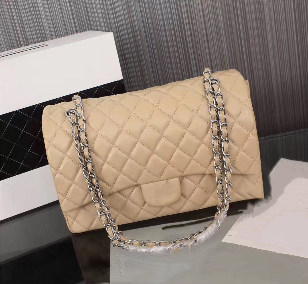 

7A Classic 1119 CC double CD bag luxury brand design pack shoulder chain giant maxi women sale shopping bag leather handbags retro messeng high capacity of gold and, Box