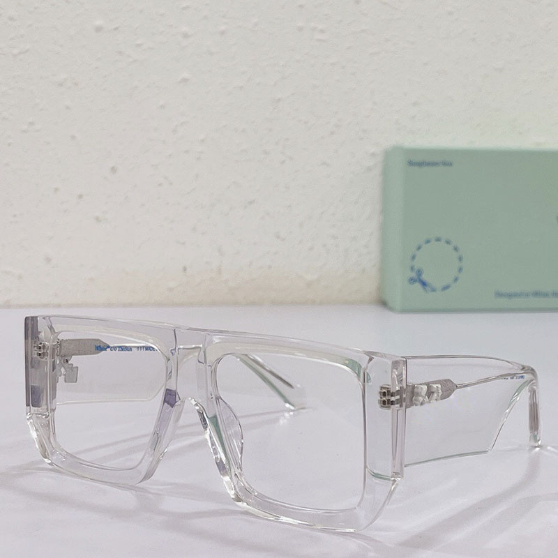 

Transparent frame sunglasses OMRI013 fashion classic thick frame oversized temples with double arrow men and women travel vacation UV protection belt box