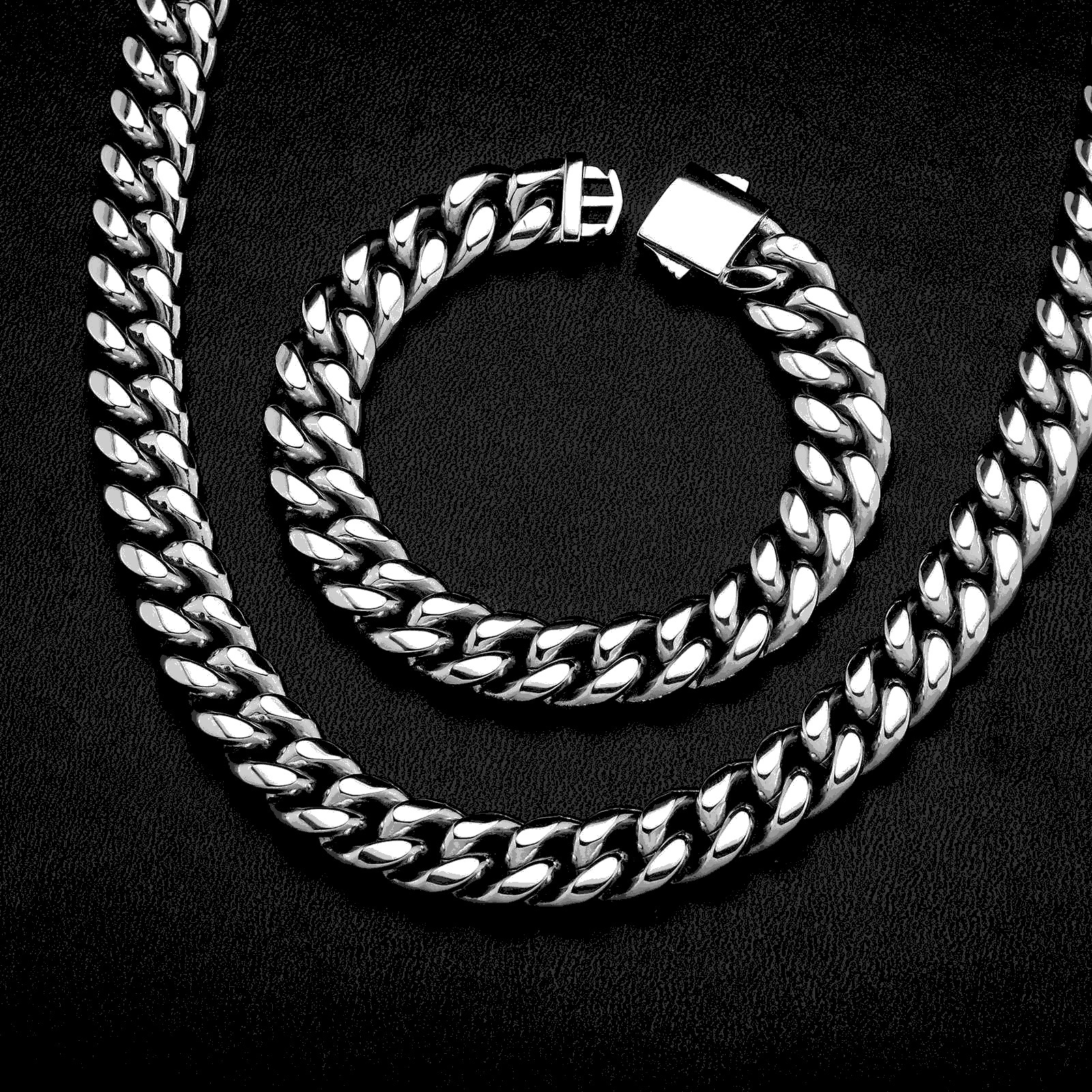 

European and American fashion design ins men's hip hop jewelry necklace bracelet