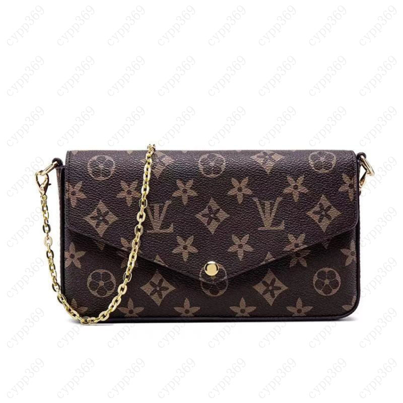 

2022 New Fashion Bag Three-in-one Old Flower Three-piece Set Ins Small Square Bag Shoulder Messenger Chain Womens Bags, Not sale-real picture contact me