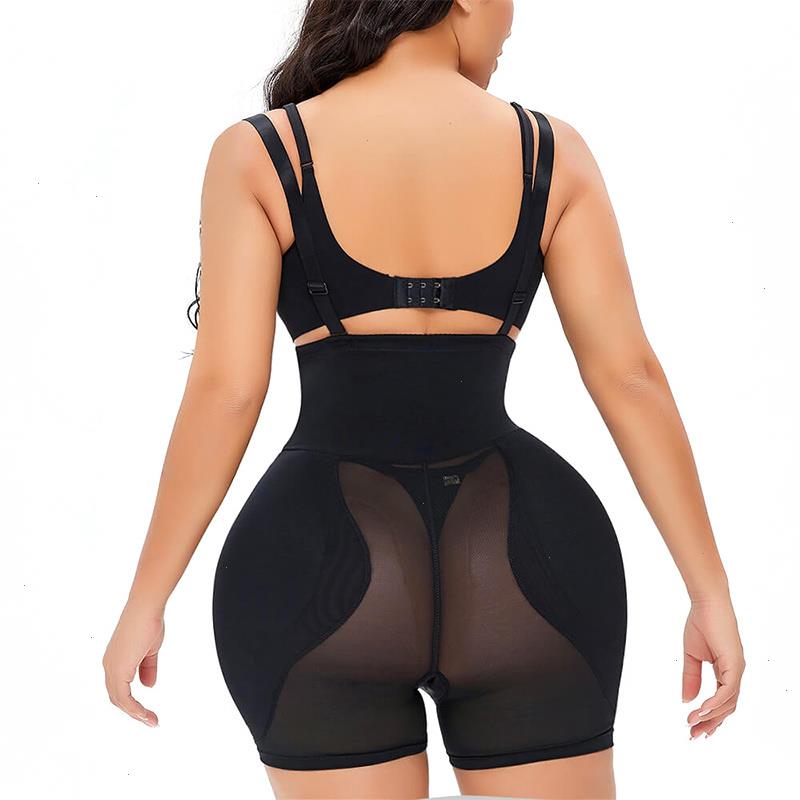 

Butt Lifter Hooks Shapewear Waist Full Body Shaper Pad Fake Buttocks Lingerie Hip Enhancer Shapwear Bodysuit, Zipper black