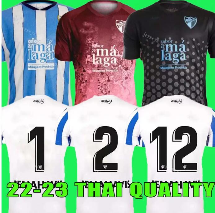 

22 23 Malaga Soccer Jerseys 2021 2022 JAIRO Luis Munoz Jozabed Ismael Football Shirt HOME AWAY Juankar camiseta de futbol CF Juande full set socks suit shorts, 2223