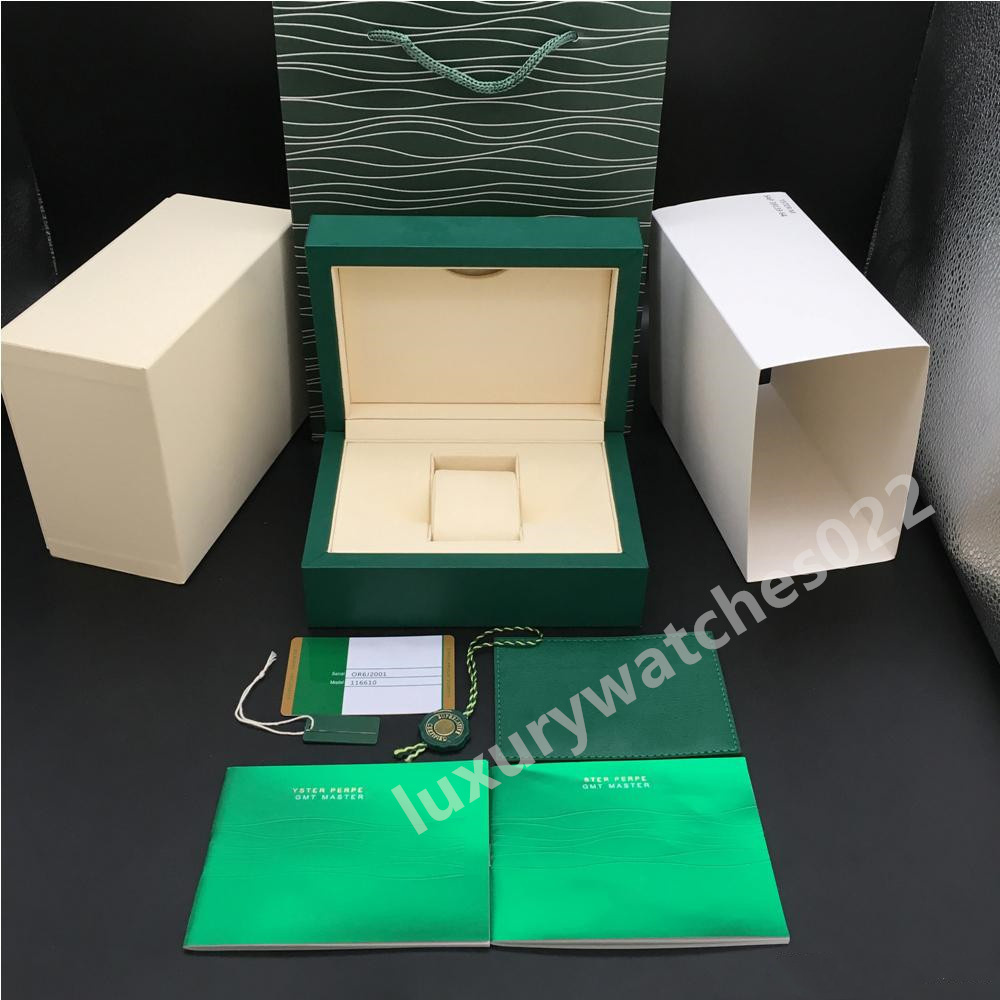 

luxury high quality watch boxes Dark Green Original Woody Papers Gift Bag for Box 116600 card brochure certificate handbag label accessories wristwatch Boxes