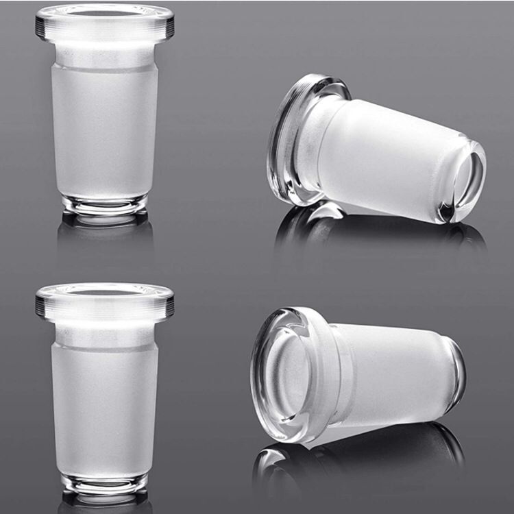 

Smoking Glass Adapter Hookahs Downsize Extension 14mm Female to 18mm Male Slit Diffuser Reducer Connector Ash Catcher Ground Joint For Bongs Quartz Banger Bowl