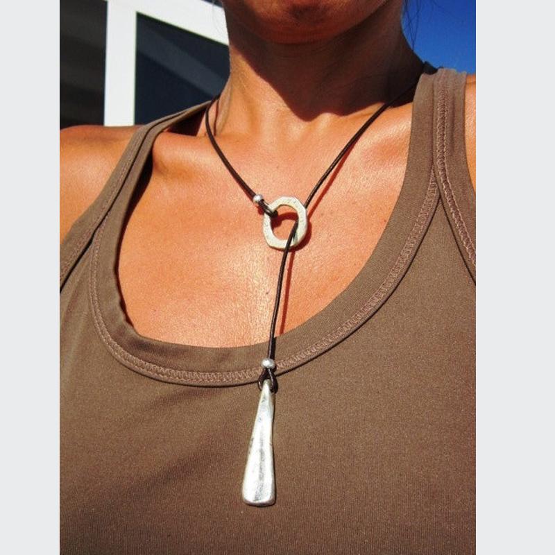 

Chokers Circle Alloy Velvet Lariat Necklace Eternity Necklaces Women Boho Jewelry