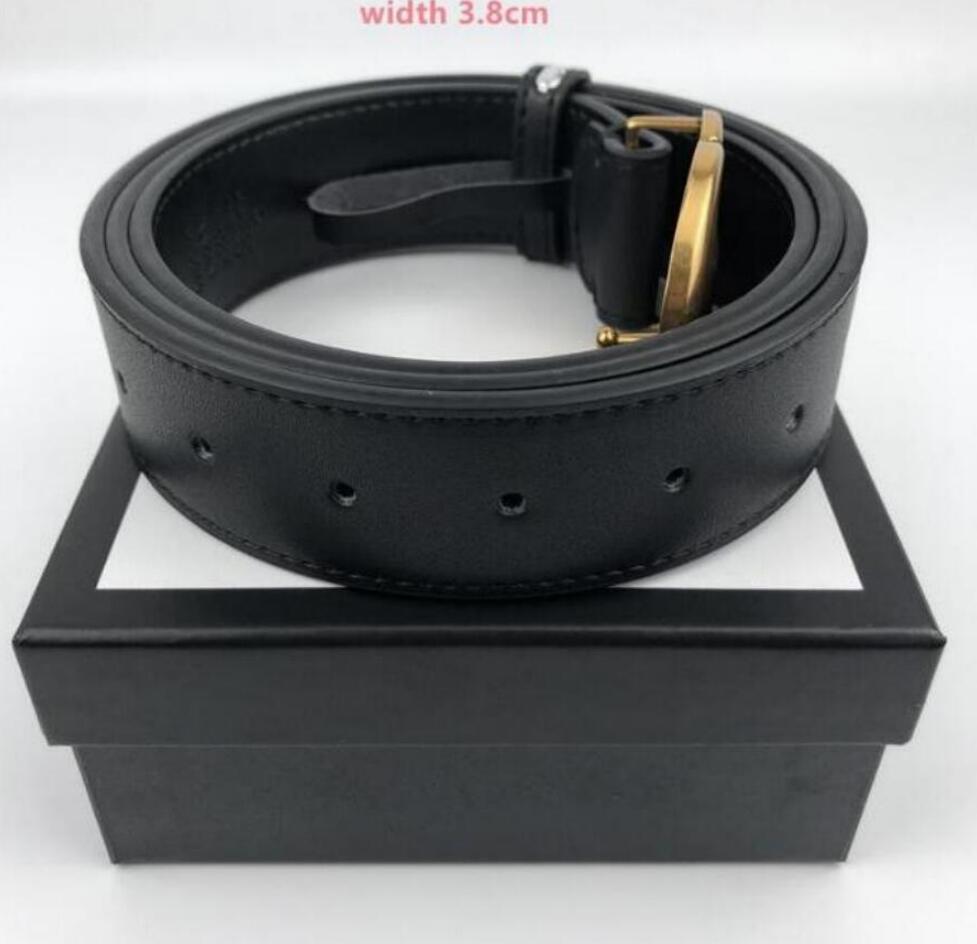 

Fashion Business Ceinture style design belt mens womens riem Gold buckle black not with box as gift 2z8q