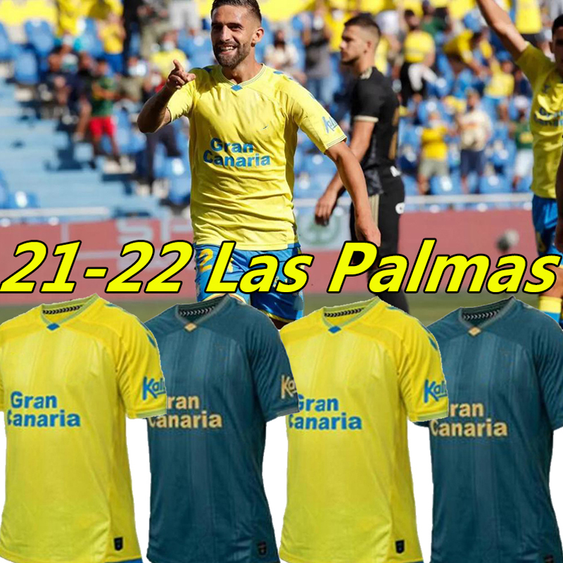 

21/22 Maillots de foot UD Las Palmas Soccer Jerseys 2021 Home Away ROBER A. Lemos Araujo RODRYGO Short sleeve football shirt ONTIVEROS, Lasipaermasi 21-22 home