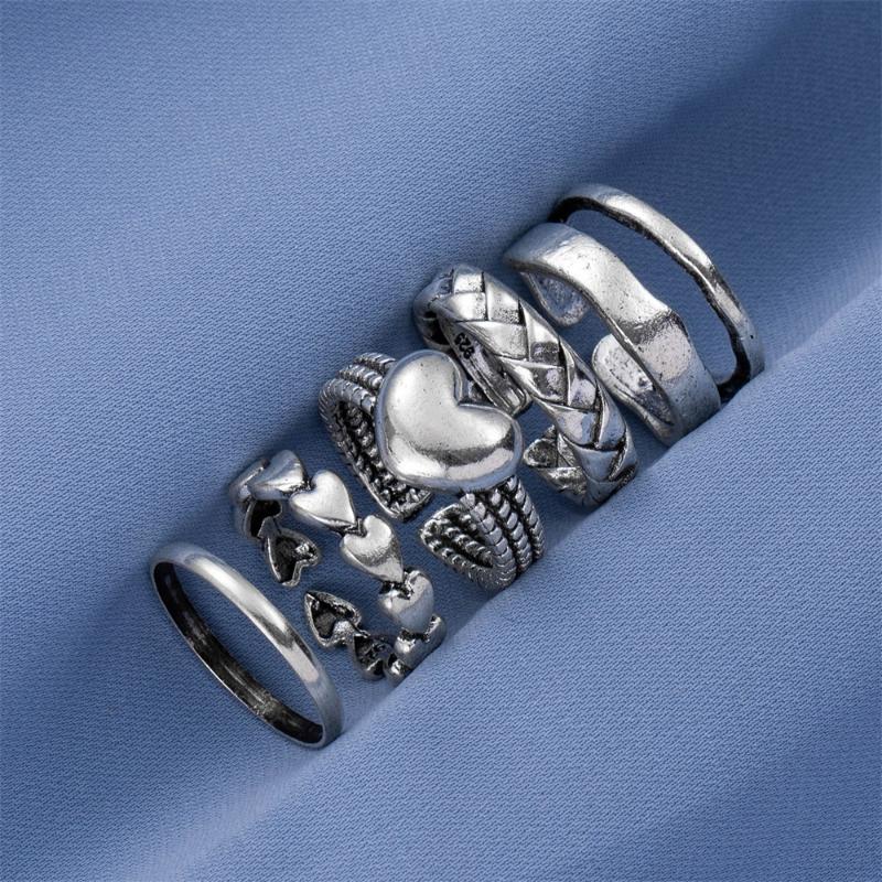 

Wedding Rings 5Pcs Vintage Gothic Love Ring Set Multi For Women Men Retro Personality Finger Gifts 2022Wedding WeddingWedding