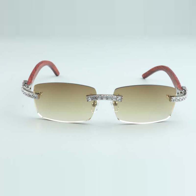 

XL diamond wooden sunglasses 3524012 with tiger wood legs and 56mm lens