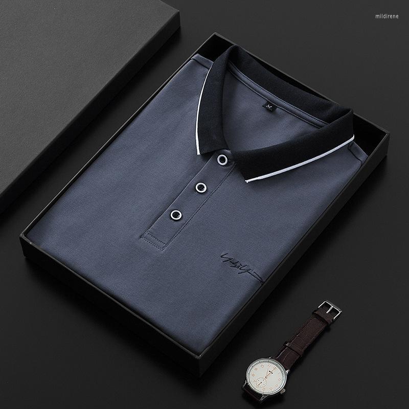 

Men's Polos Men T-Shirt Summer Short Sleeve Shirts For Clothing Fashion High Quality Luxury Cotton Top Tees PolosMen's Mild22, Wh