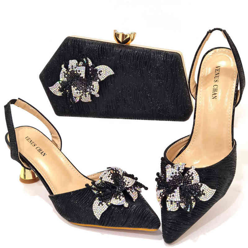 Chaussures habillées Nouvelles arrivages de mariage et de sac africain ensemble de couleur magente italienne avec sacs assortis nigériane Femme 2