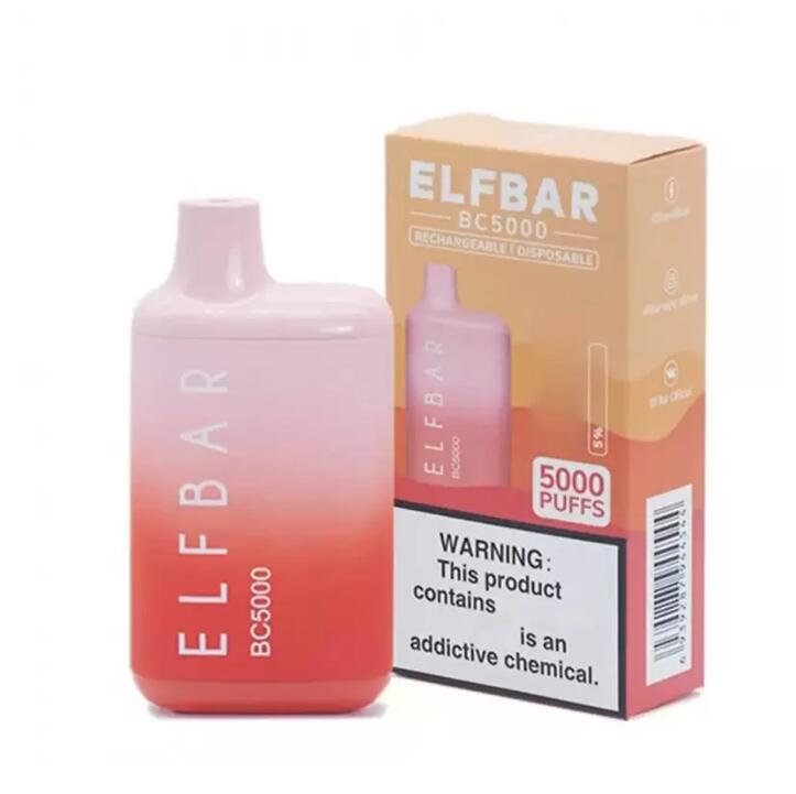 

ELF BAR BC5000 Disposable E cigarettes Pod Device 5000 Puffs 650mAh Rechargeable Battery 13ml vs gunnpod bang xxl flex