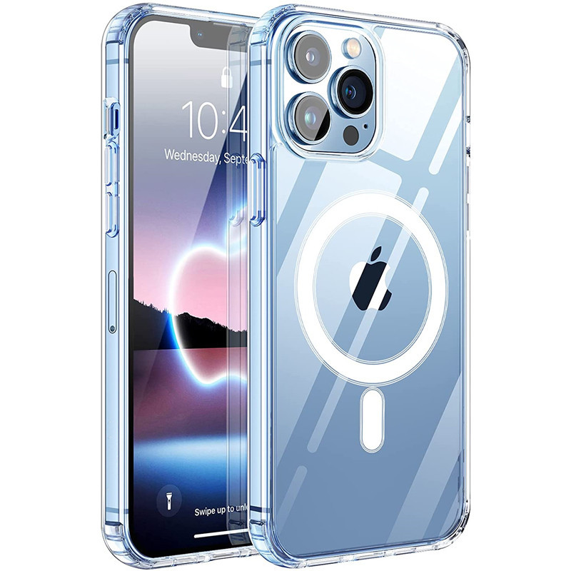 

8 Cases Case Tpu Acrylic Clear Transparent Bumper Phone Magnetic Original For Apple Iphone 13 Pro Max Wireless Charging, #1