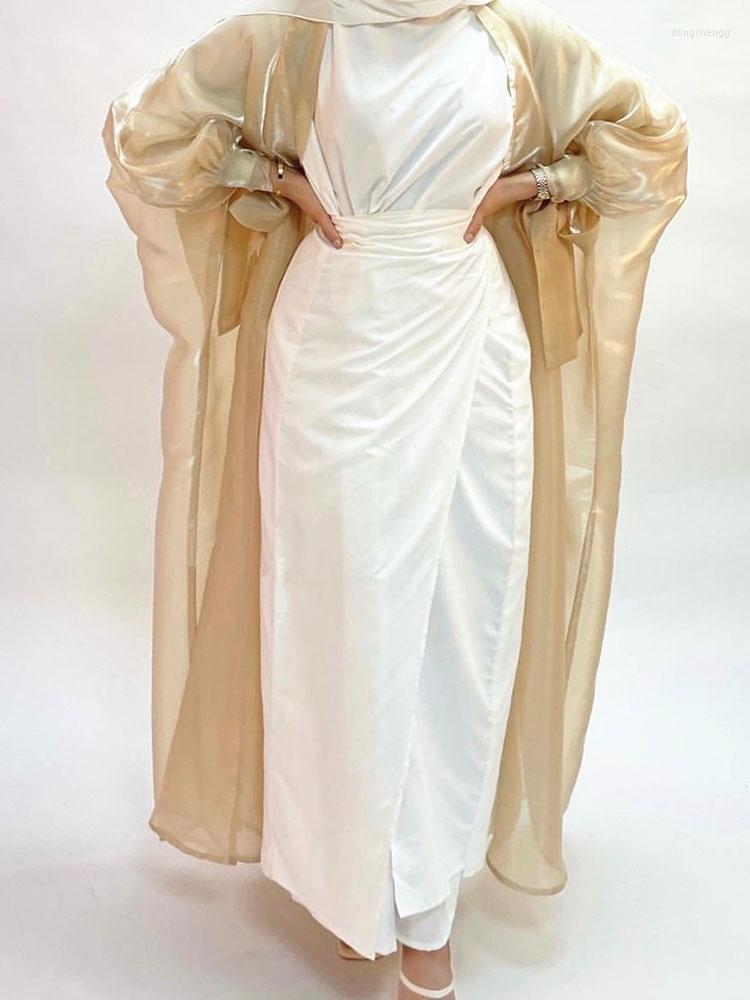 

Ethnic Clothing Eid Satin Abaya Wrap Waist Dress Under Robe Women Stylish Muslim Hijab African Long Dubai Turkey Modest Abayas 2022Ethnic